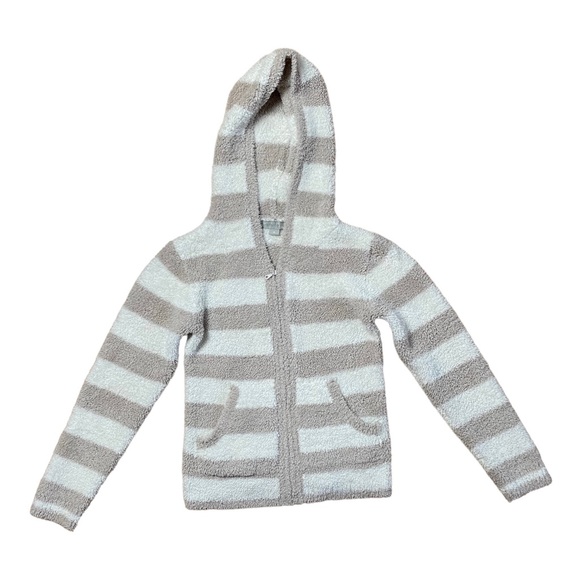 Barefoot Dreams for Rinka Bamboo Chic Cream/Tan Striped Sweater M - Picture 2 of 7